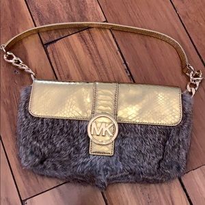 Michael Kors fur mini shoulder bag